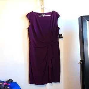 Anne Klein purple sleeveless midi dress, size L